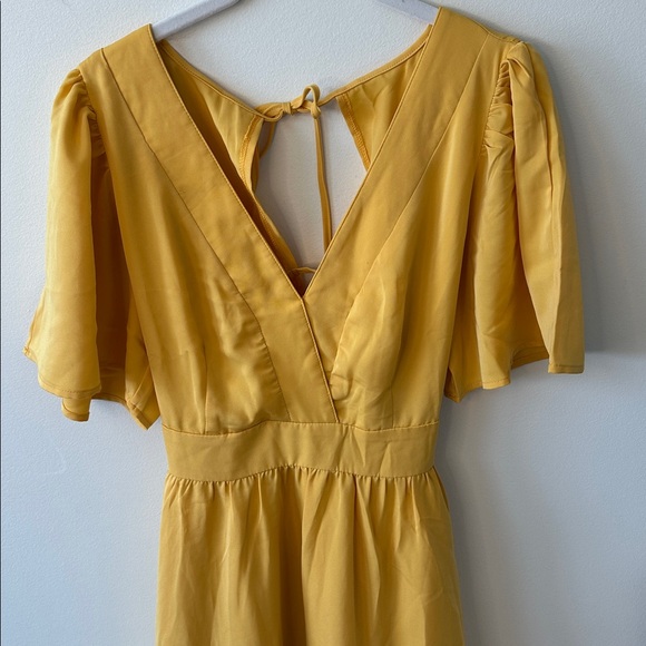 Imily Bela V-Neck High Waist Ruffled Swing Dress - Picture 2 of 7